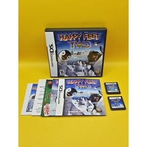 Happy Feet Two (Nintendo DS, 2011) - CIB With Manual & Happy Feet One Loose Game